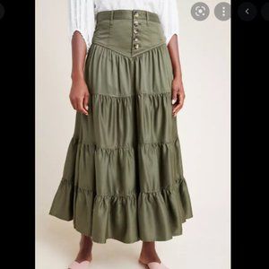 Olive maxi skirt